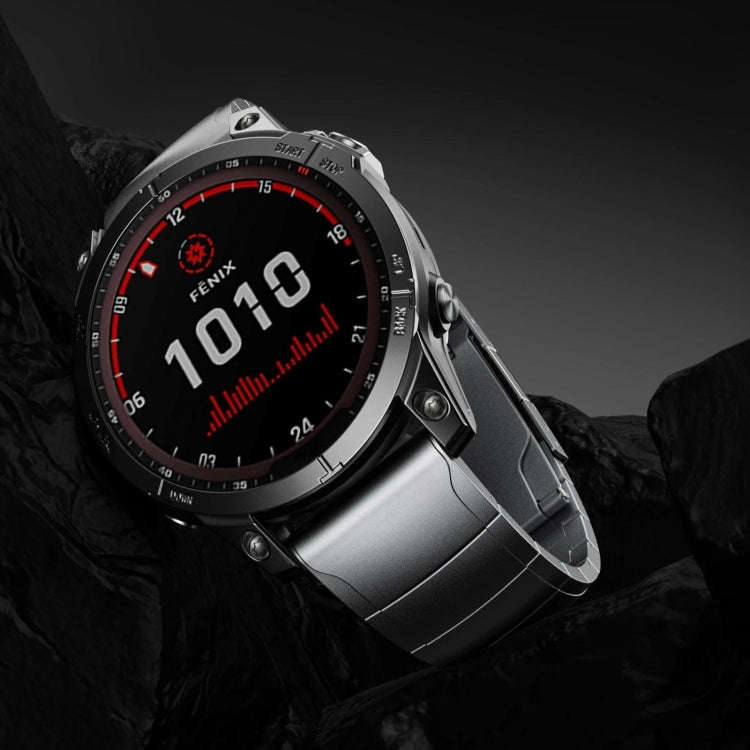 For Garmin Fenix 7 Pro 47mm Titanium Alloy Quick Release 22mm Watch Band(Sliver)