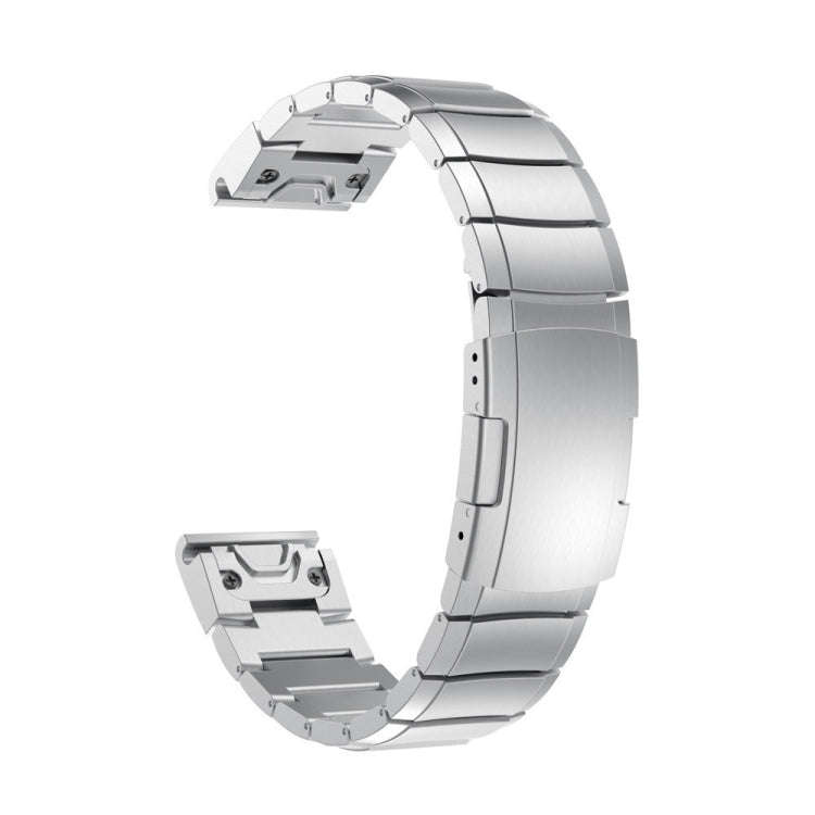 For Garmin Fenix 7X Pro 51mm Titanium Alloy Quick Release 26mm Watch Band(Sliver)