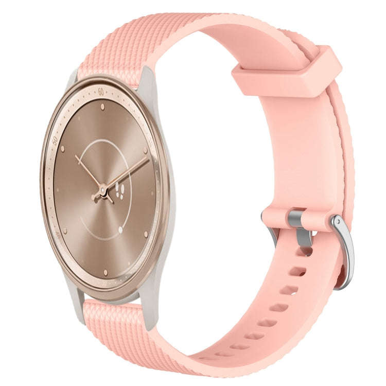 For GarminMove Trend 20mm Diamond Textured Silicone Watch Band(Pink)