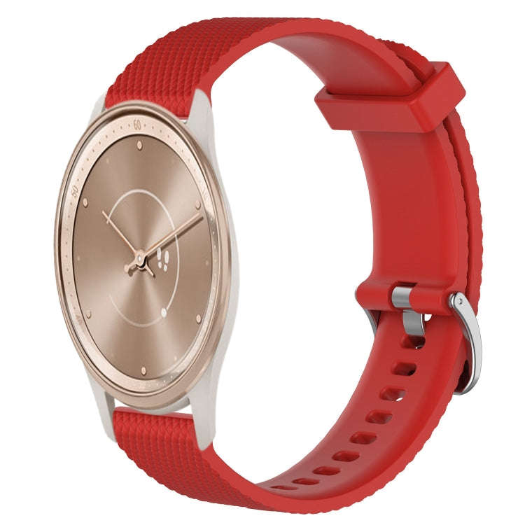 For GarminMove Trend 20mm Diamond Textured Silicone Watch Band(Red)