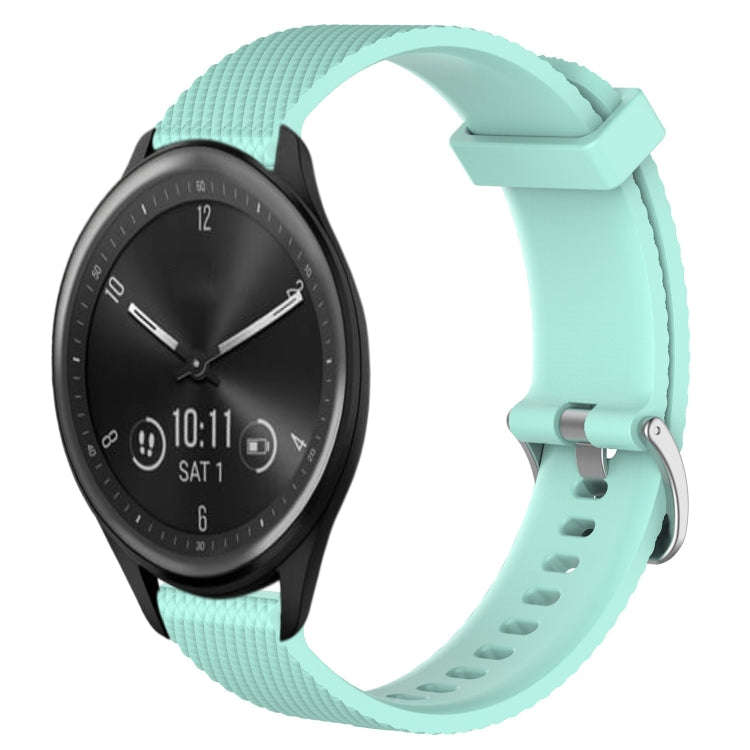 For Garmin Vivomove Sport 20mm Diamond Textured Silicone Watch Band(Teal)
