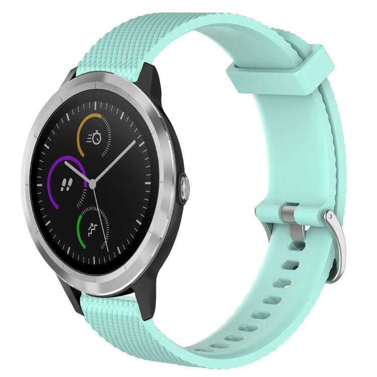 For Garmin Vivoactive3 20mm Diamond Textured Silicone Watch Band(Teal)