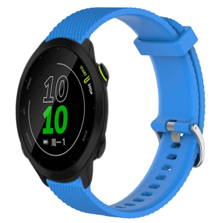 For Garmin Forerunner 158 20mm Diamond Textured Silicone Watch Band(Sky Blue)