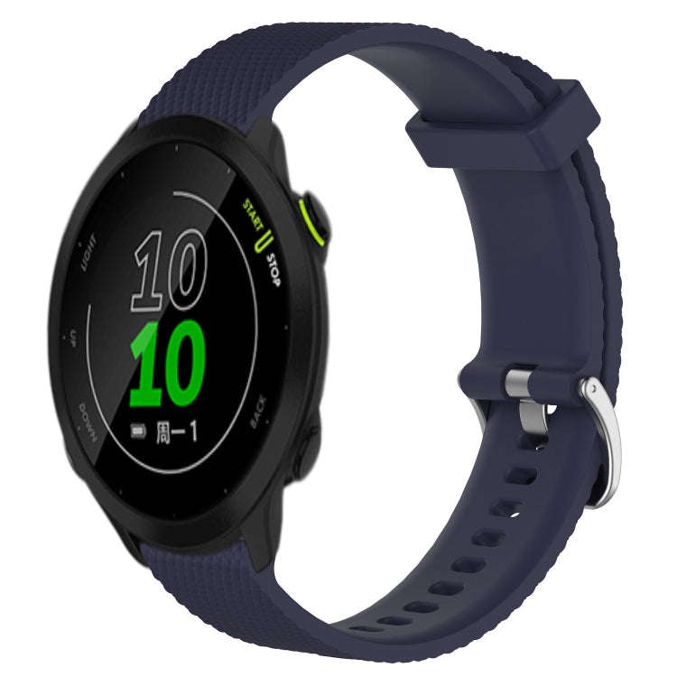 For Garmin Forerunner 158 20mm Diamond Textured Silicone Watch Band(Midnight Blue)