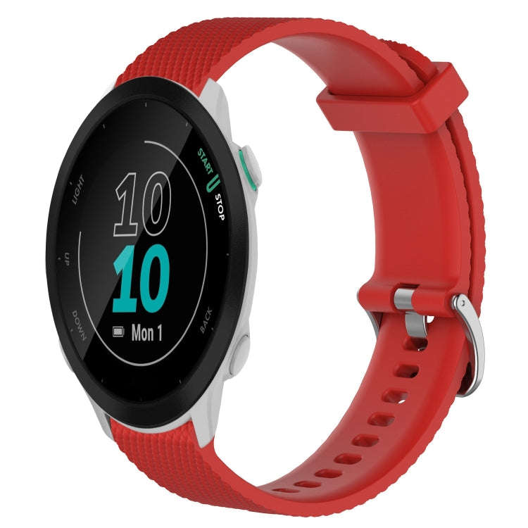 For Garmin Forerunner 55 20mm Diamond Textured Silicone Watch Band(Red)