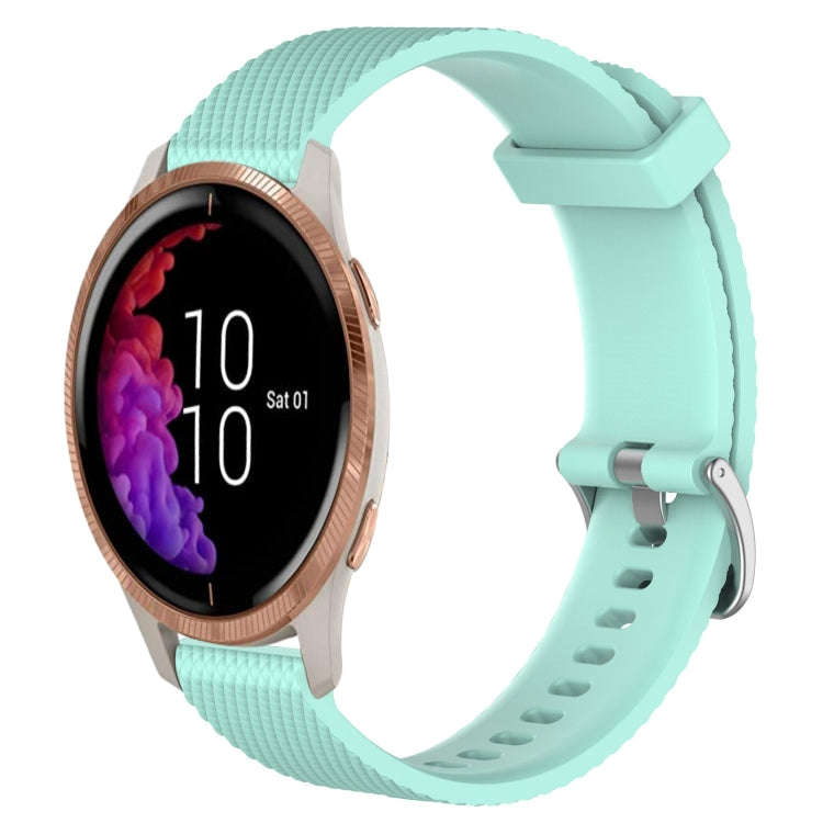 For Garmin Venu 20mm Diamond Textured Silicone Watch Band(Teal)