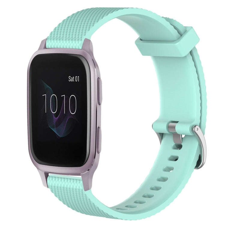 For Garmin Venu SQ 20mm Diamond Textured Silicone Watch Band(Teal)
