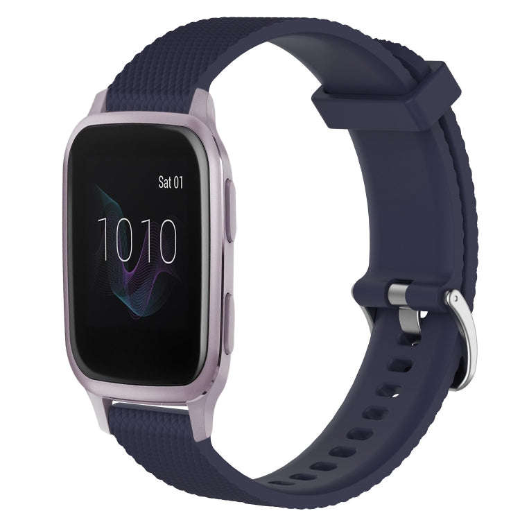 For Garmin Venu SQ 20mm Diamond Textured Silicone Watch Band(Midnight Blue)