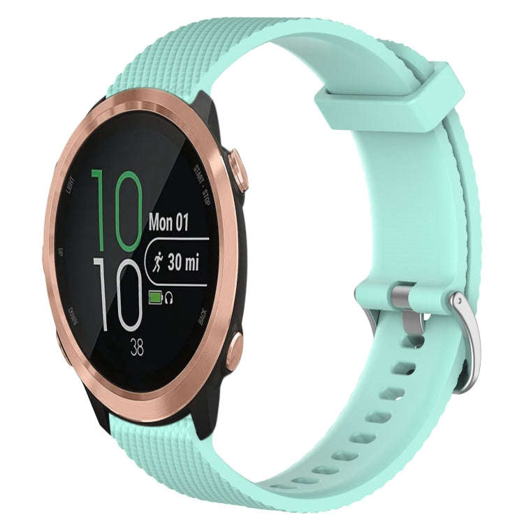 For Garmin Forerunner 645 20mm Diamond Textured Silicone Watch Band(Teal)