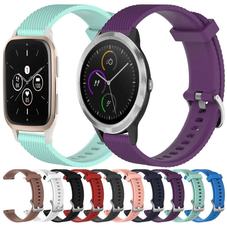 For Garmin Forerunner 55 20mm Diamond Textured Silicone Watch Band(Sky Blue)