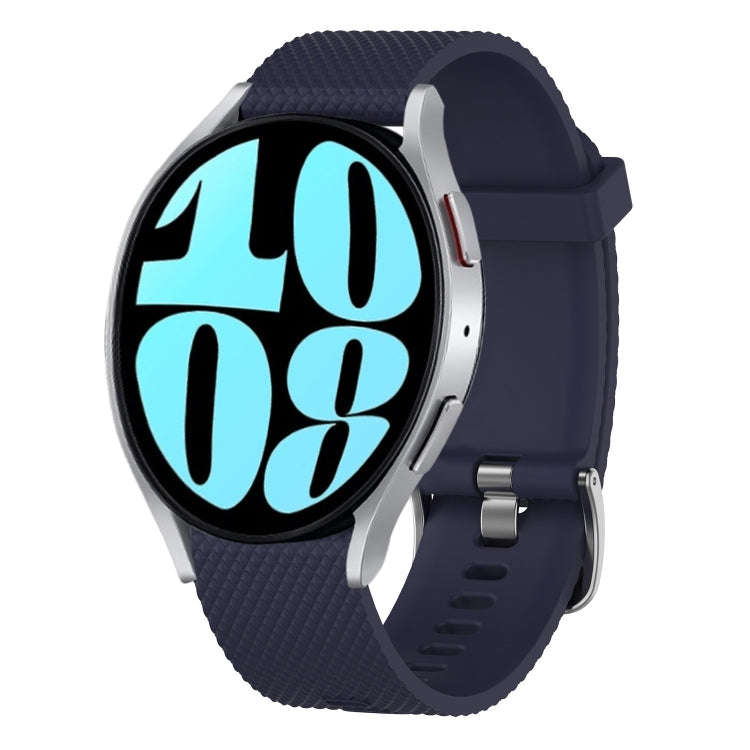For Samsung Galaxy Watch 6 40mm 20mm Diamond Textured Silicone Watch Band(Midnight Blue)