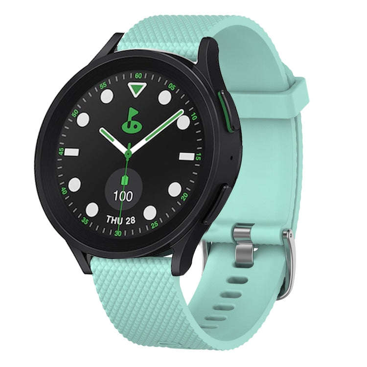 For Samsung Galaxy watch 5 Golf Edition 20mm Diamond Textured Silicone Watch Band(Teal)