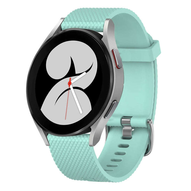 For Samsung Galaxy Watch 4 40mm 20mm Diamond Textured Silicone Watch Band(Teal)