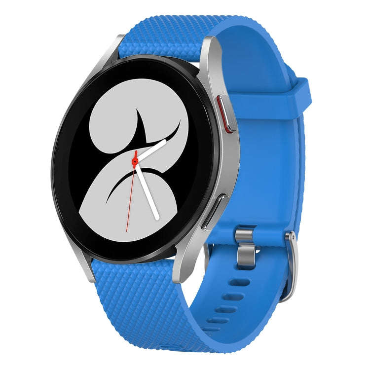 For Samsung Galaxy Watch 4 40mm 20mm Diamond Textured Silicone Watch Band(Sky Blue)