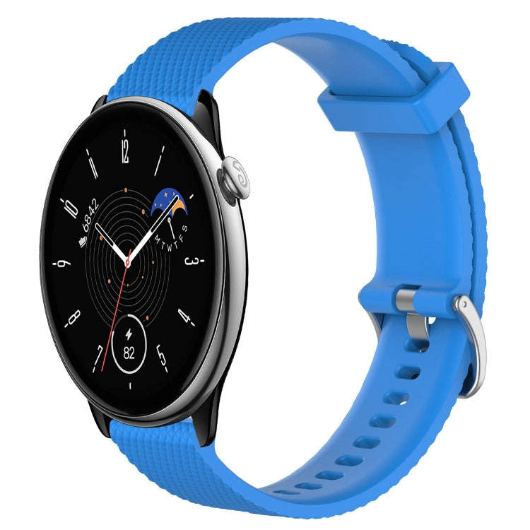 For Amazfit GTR Mini 20mm Diamond Textured Silicone Watch Band(Sky Blue)