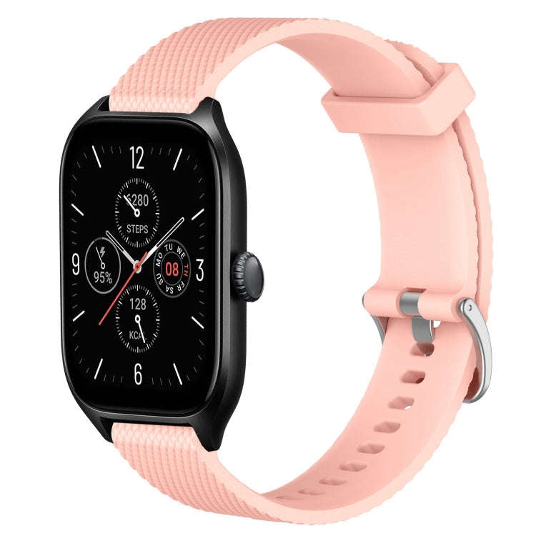 For Amazfit GTS 4 20mm Diamond Textured Silicone Watch Band(Pink)