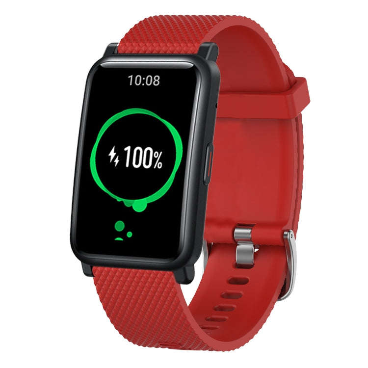 For Honor Watch ES 20mm Diamond Textured Silicone Watch Band(Red)