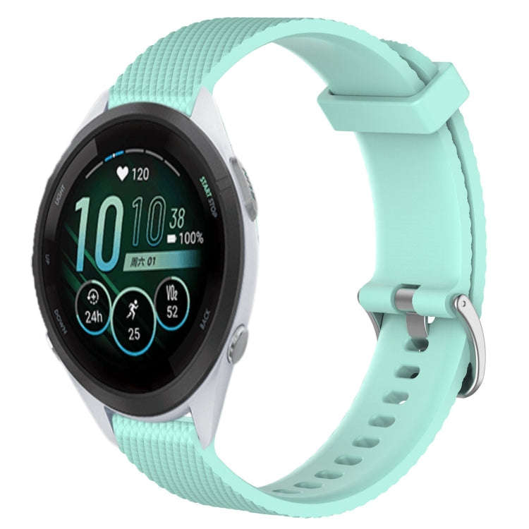 For Garmin Forerunner 265S 18mm Diamond Textured Silicone Watch Band(Teal)