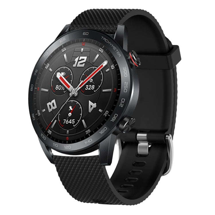 For Huawei Watch Buds 22mm Diamond Textured Silicone Watch Band(Red)
