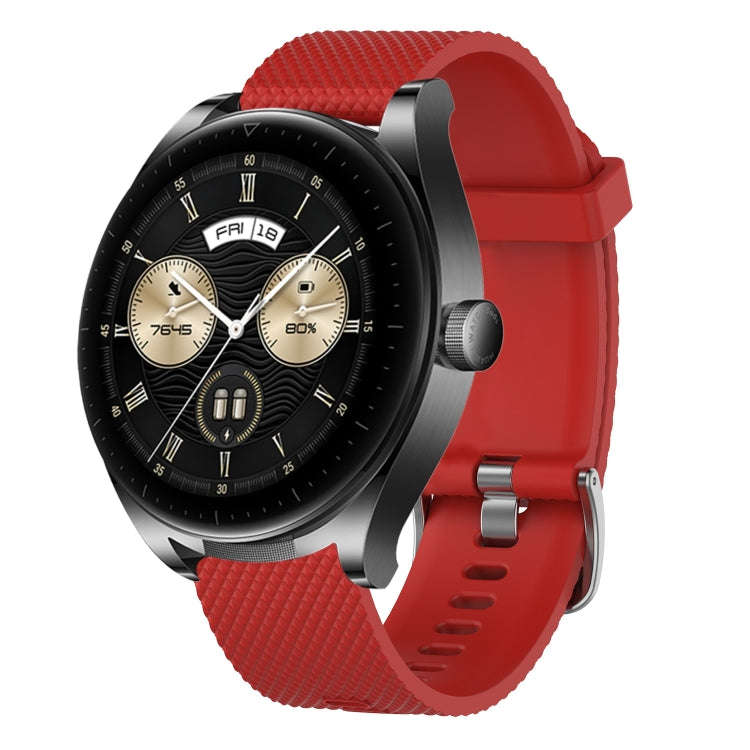 For Huawei Watch GT3 46mm 22mm Diamond Textured Silicone Watch Band(Dark Grey)