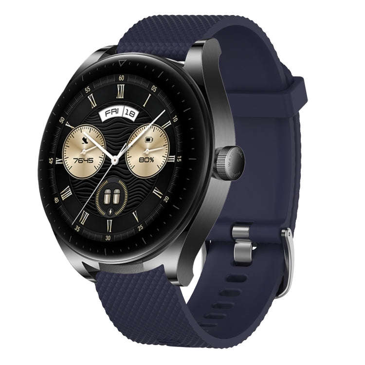 For Huawei Watch GT3 46mm 22mm Diamond Textured Silicone Watch Band(Purple)