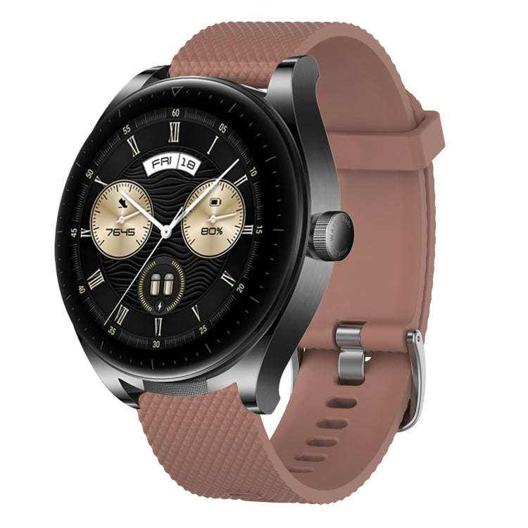 For Huawei Watch Buds 22mm Diamond Textured Silicone Watch Band(Pink)
