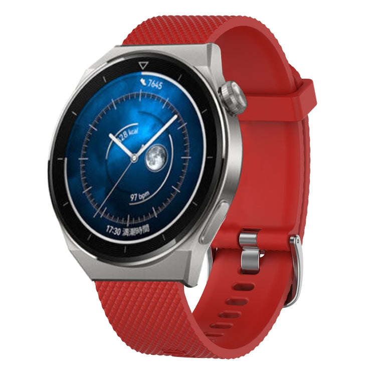 For Huawei Watch 4 Pro 22mm Diamond Textured Silicone Watch Band(Dark Grey)