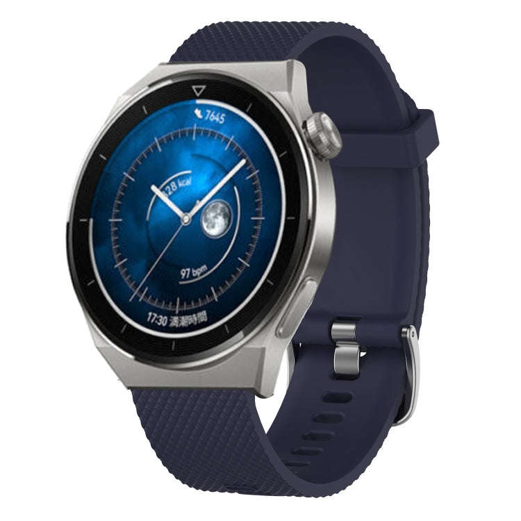 For Huawei Watch 4 Pro 22mm Diamond Textured Silicone Watch Band(Purple)