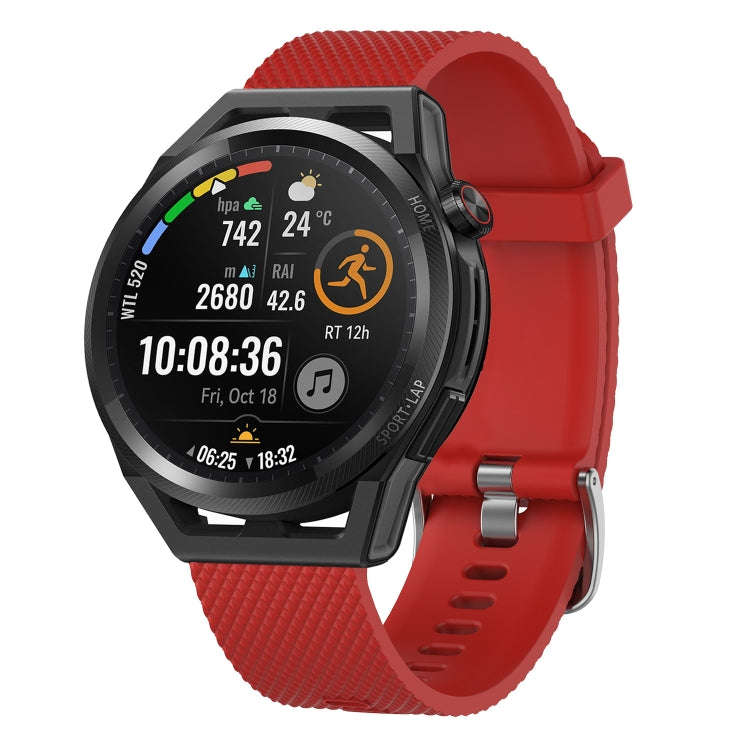 For Huawei Watch GT2 Pro 22mm Diamond Textured Silicone Watch Band(Dark Grey)