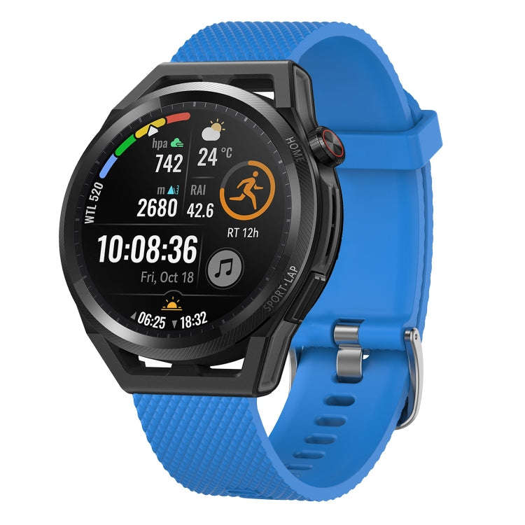 For Huawei Watch GT2 Pro 22mm Diamond Textured Silicone Watch Band(Midnight Blue)