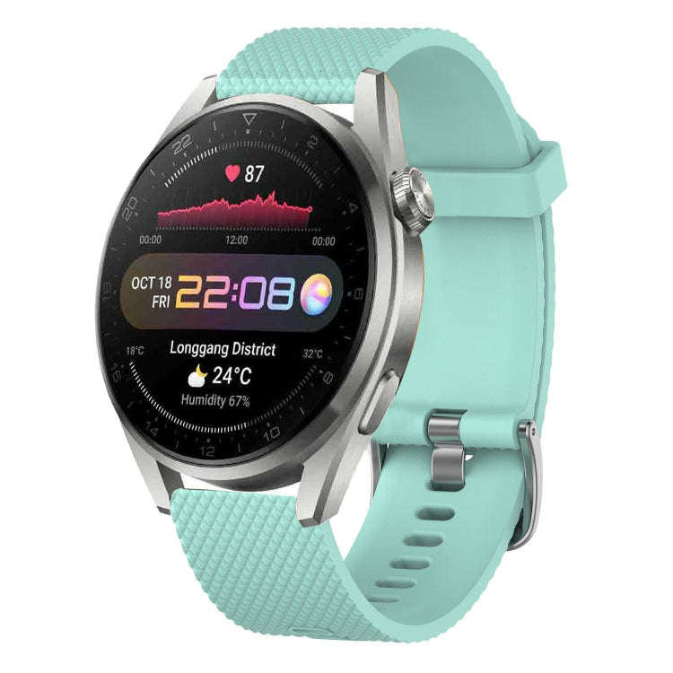 For Honor Watch GS 3 22mm Diamond Textured Silicone Watch Band(Sky Blue)
