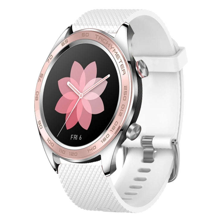 For Honor Watch GS Pro 22mm Diamond Textured Silicone Watch Band(White)