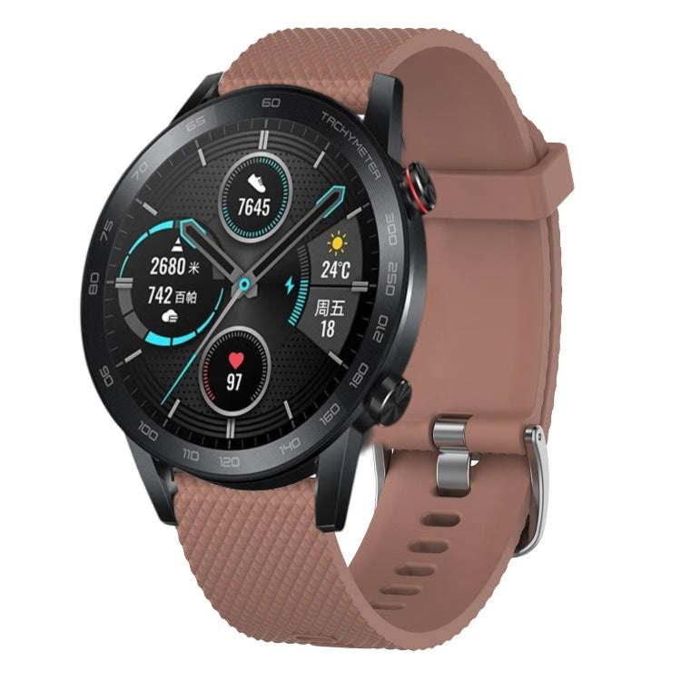 For Huawei Watch GT 2E 22mm Diamond Textured Silicone Watch Band(Pink)