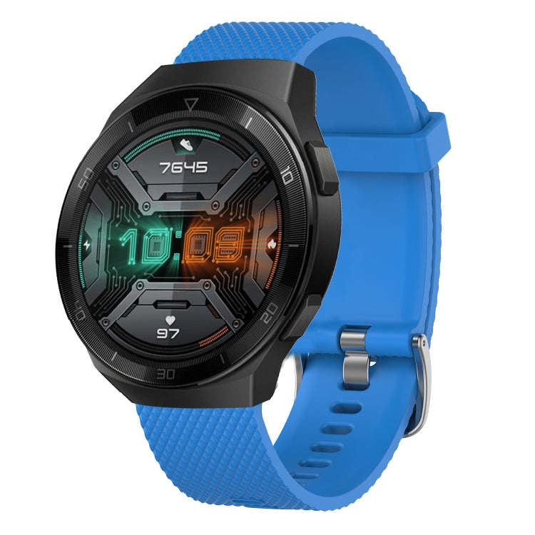 For Huawei Watch 3 Pro New 22mm Diamond Textured Silicone Watch Band(Midnight Blue)
