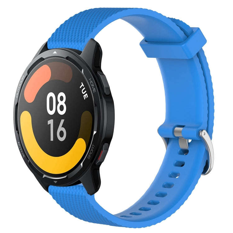 For Xiaomi Watch S1 Active 22mm Diamond Textured Silicone Watch Band(Sky Blue)