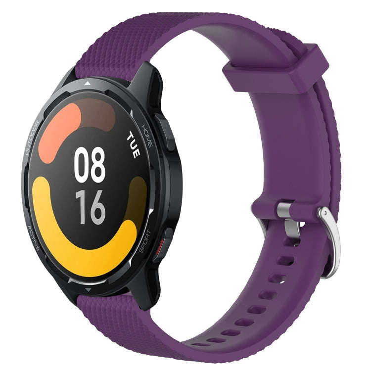 For Xiaomi Watch S1 Active 22mm Diamond Textured Silicone Watch Band(Purple)