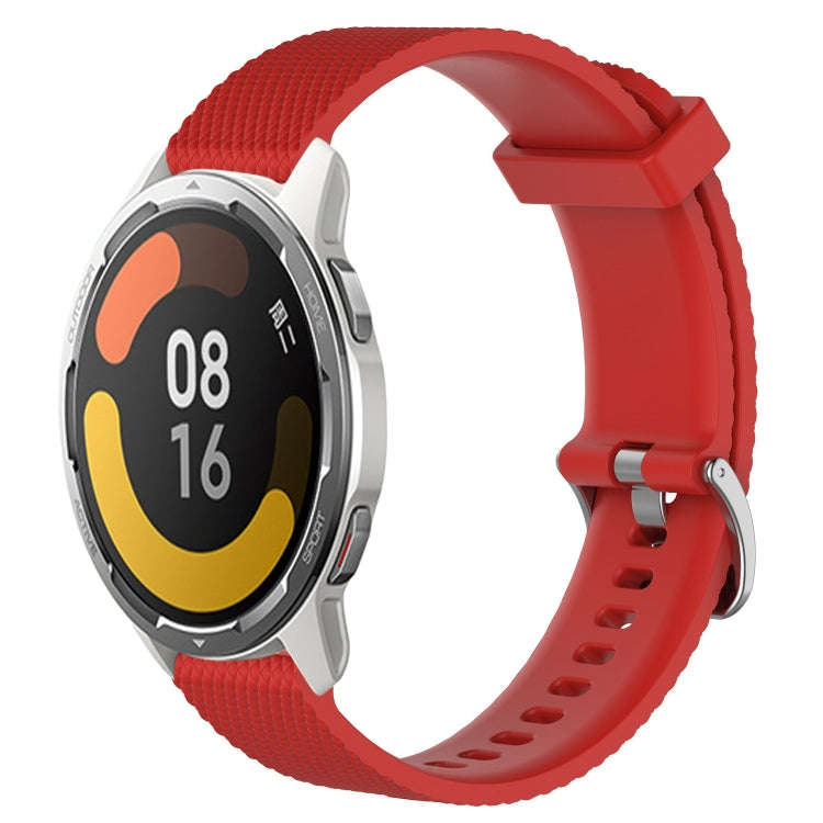 For Xiaomi Mi Watch Color 2 22mm Diamond Textured Silicone Watch Band(Red)