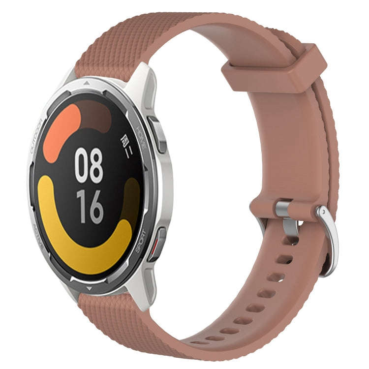 For Xiaomi Mi Watch Color 2 22mm Diamond Textured Silicone Watch Band(Brown)