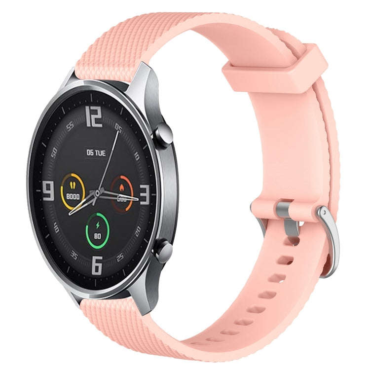 For Xiaomi Mi Watch Color 22mm Diamond Textured Silicone Watch Band(Pink)
