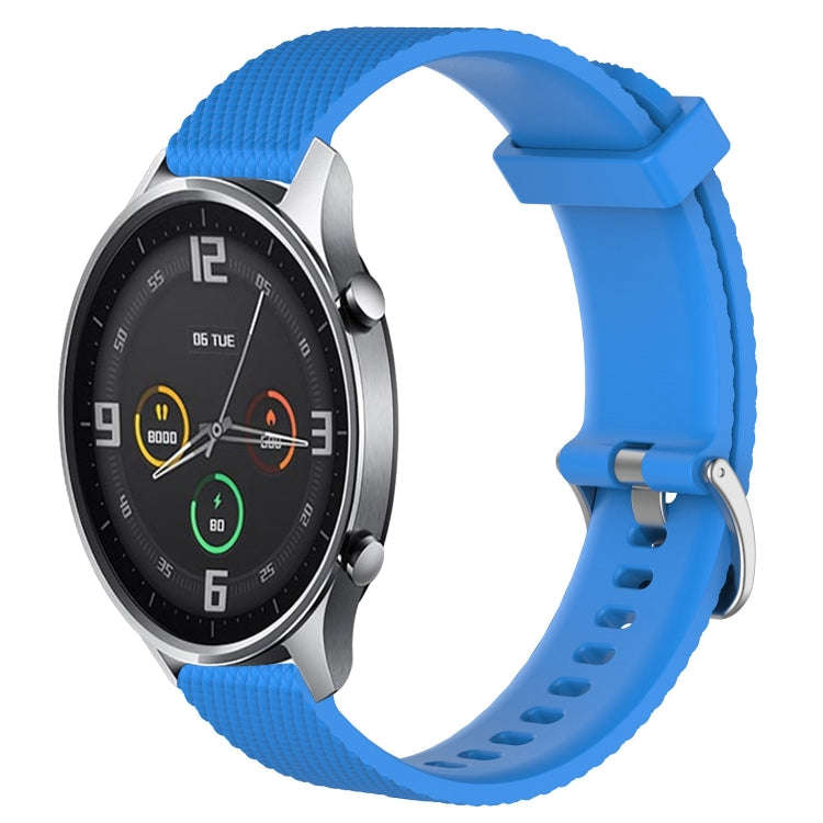 For Xiaomi Mi Watch Color 22mm Diamond Textured Silicone Watch Band(Sky Blue)