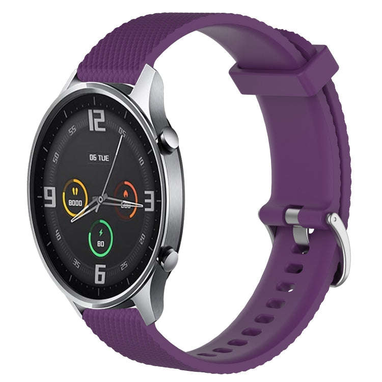 For Xiaomi Mi Watch Color 22mm Diamond Textured Silicone Watch Band(Purple)