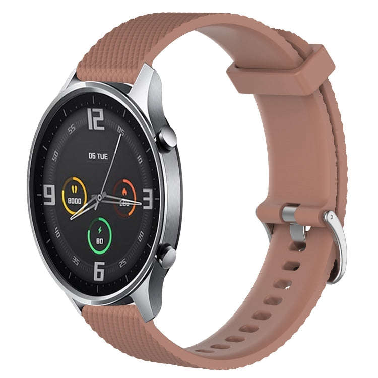 For Xiaomi Mi Watch Color 22mm Diamond Textured Silicone Watch Band(Brown)