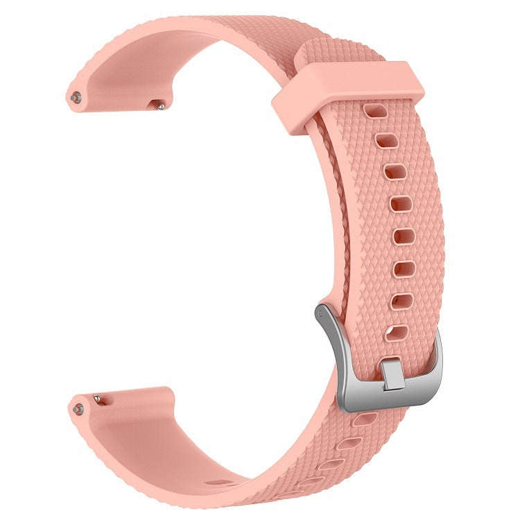 For Xiaomi Haylou RT2 LS10 22mm Diamond Textured Silicone Watch Band(Pink)