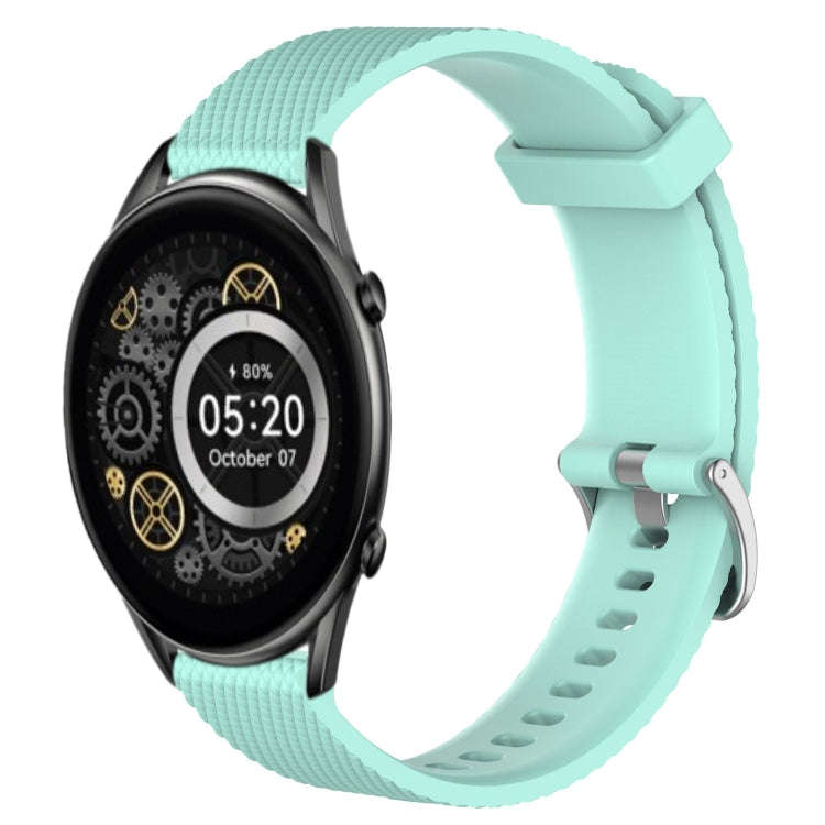 For Xiaomi Haylou RT2 LS10 22mm Diamond Textured Silicone Watch Band(Teal)