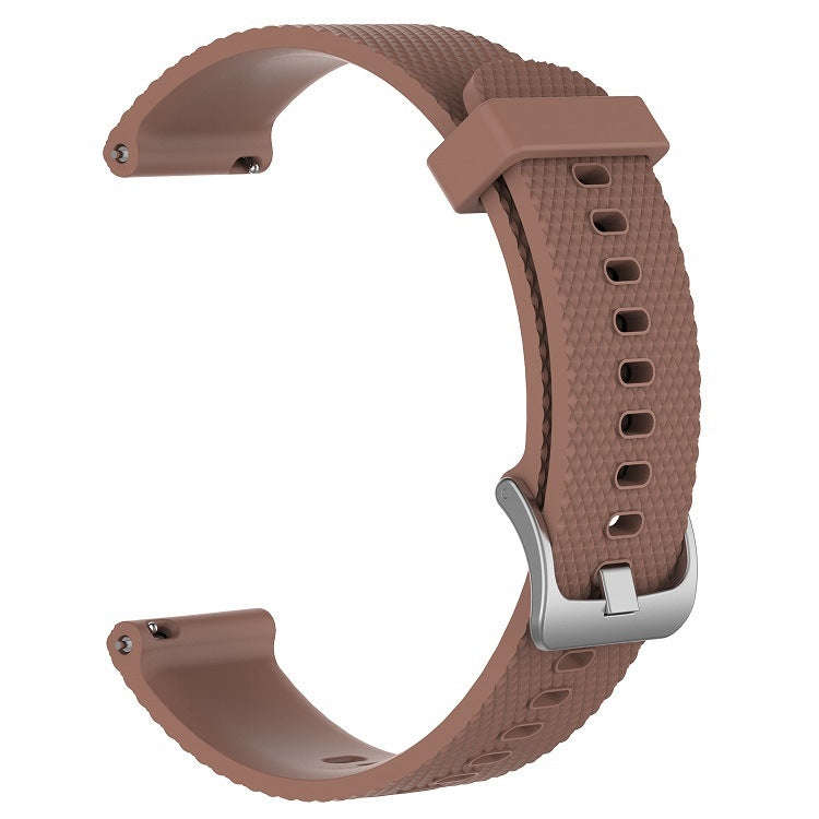 For Xiaomi Haylou RS4 LS12 22mm Diamond Textured Silicone Watch Band(Brown)
