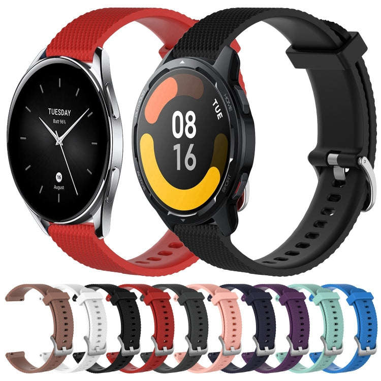 For Xiaomi Haylou RT2 LS10 22mm Diamond Textured Silicone Watch Band(Midnight Blue)