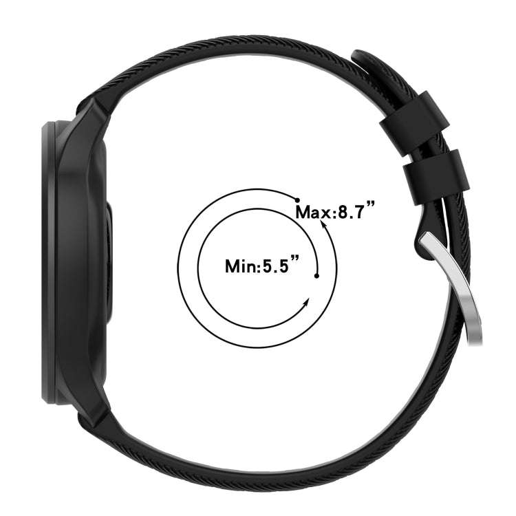 For Xiaomi Mi Watch Color 22mm Diamond Textured Silicone Watch Band(White)