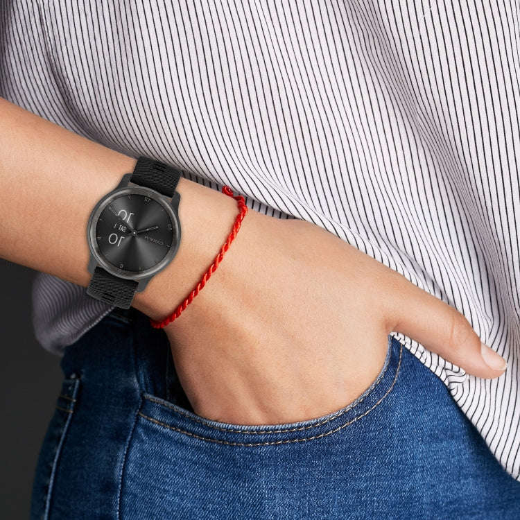 For Xiaomi Haylou RT2 LS10 22mm Diamond Textured Silicone Watch Band(Midnight Blue)