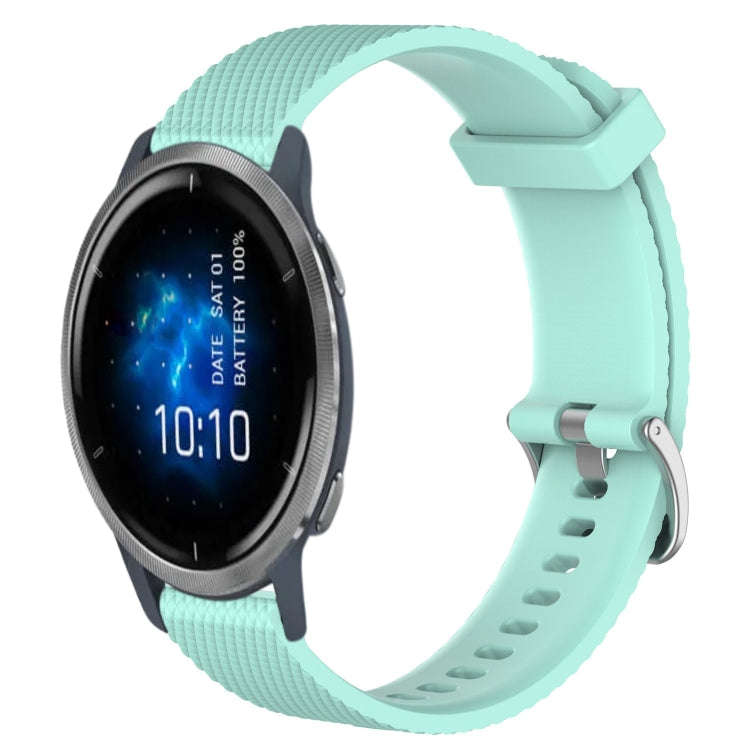 For Garmin Venu 2 22mm Diamond Textured Silicone Watch Band(Teal)