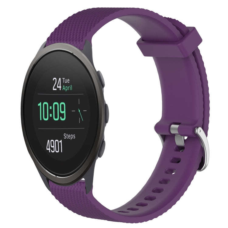 For Suunto 5 Peak 22mm Diamond Textured Silicone Watch Band(Purple)